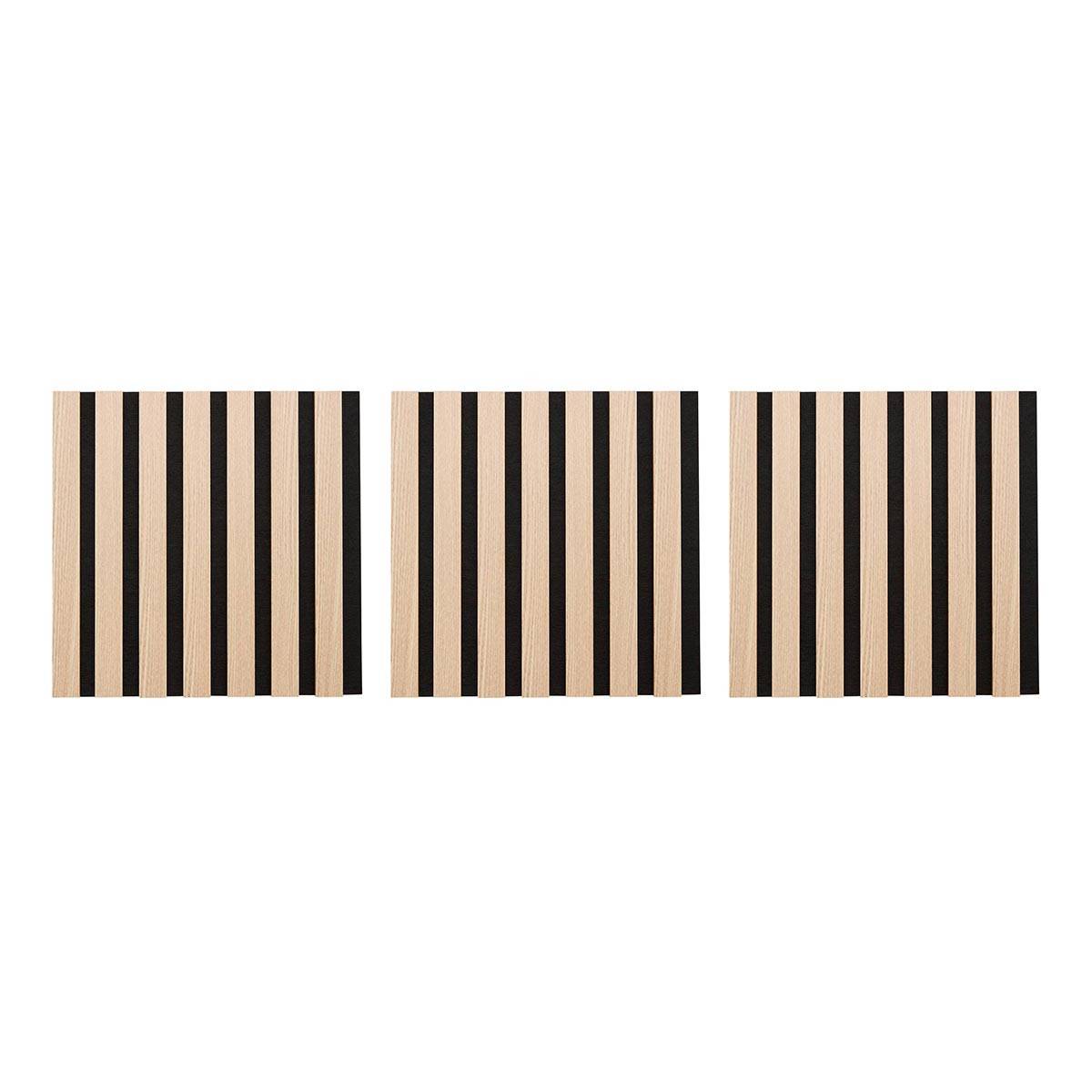 Lot de 3 Panneaux Déco "Colva" 30x30cm Naturel - Image 1