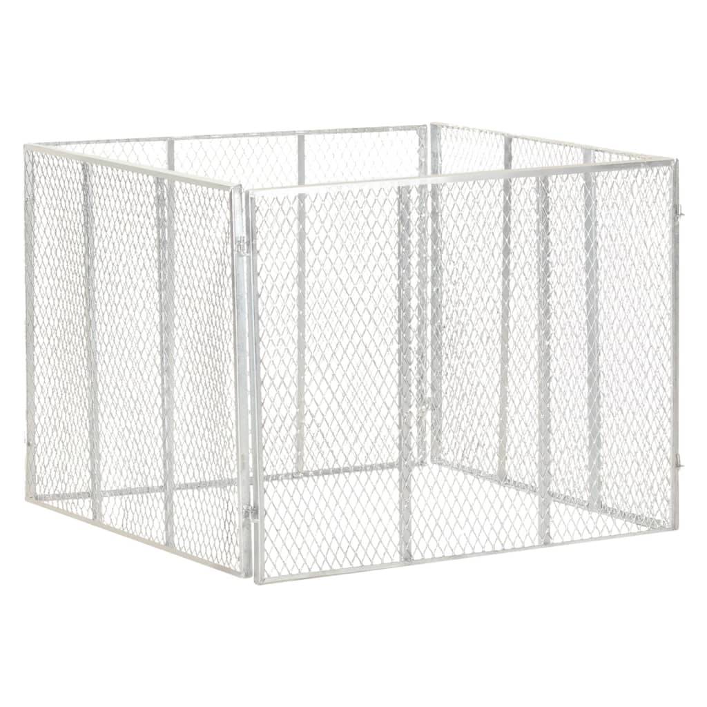ComfortXL - Grand composteur de jardin 770L en fer galvanisé pour déchets verts Argenté – ComfortXL Outdoor Living - Image 1