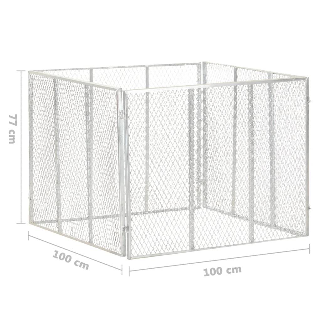 ComfortXL - Grand composteur de jardin 770L en fer galvanisé pour déchets verts Argenté – ComfortXL Outdoor Living - Image 6
