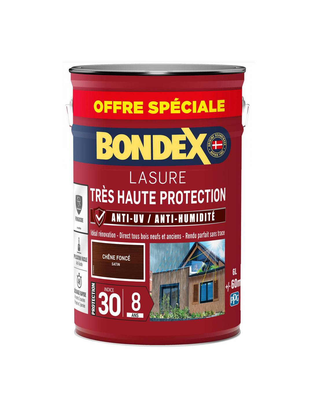 Bondex - Lasure 8ans Très Haute Protection Satiné Bidon 5l - Bondex - Image 2