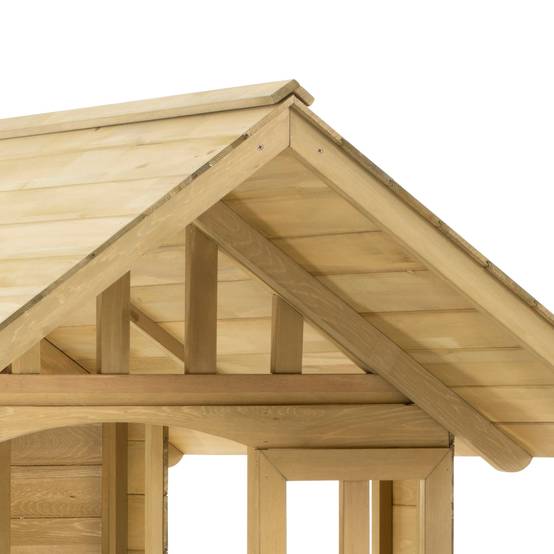 Maisonnette modulable sur pilotis avec balcon, glissière et deux balançoires BASILIC en bois FSC® - Image 8