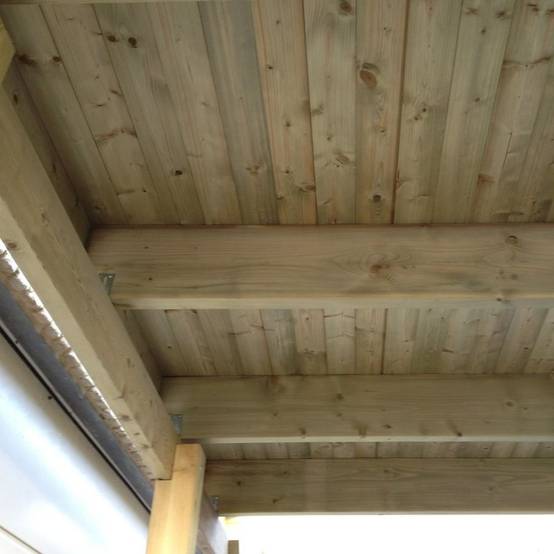 Direct Abris - Carport Adosse Bois RIVERSIDE - 1 Voiture - 363 x 858 - Abri Voiture - Feutre Bitumeux sur les Voliges - Toit Plat - Image 8