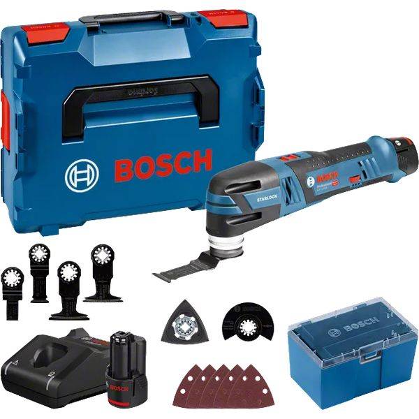 Bosch - Découpeur-ponceur BOSCH GOP 12V 28 - 2 batteries 12V 3.0 Ah, chargeur, coffret + 6 lames de scies et 5 abrasifs - 06018B5006 - Image 2
