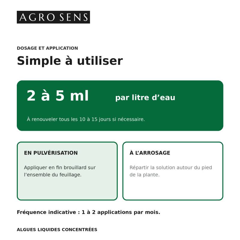 Engrais algues liquides concentrées - Agro Sens - 500 ml - Image 4