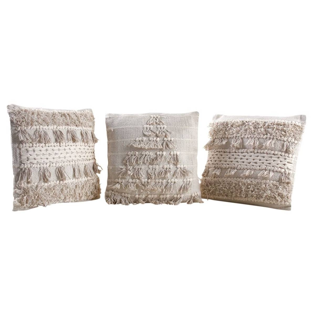 Aubry Gaspard - Coussin en coton Bohème Lot de 3 - Image 1