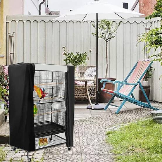 IntiMeg - Housse de protection anti-poussière pour cage à oiseaux, pare-soleil et housse imperméable, accessoires pour cage à oiseaux(80x54x120cm)-Lytech - Image 3