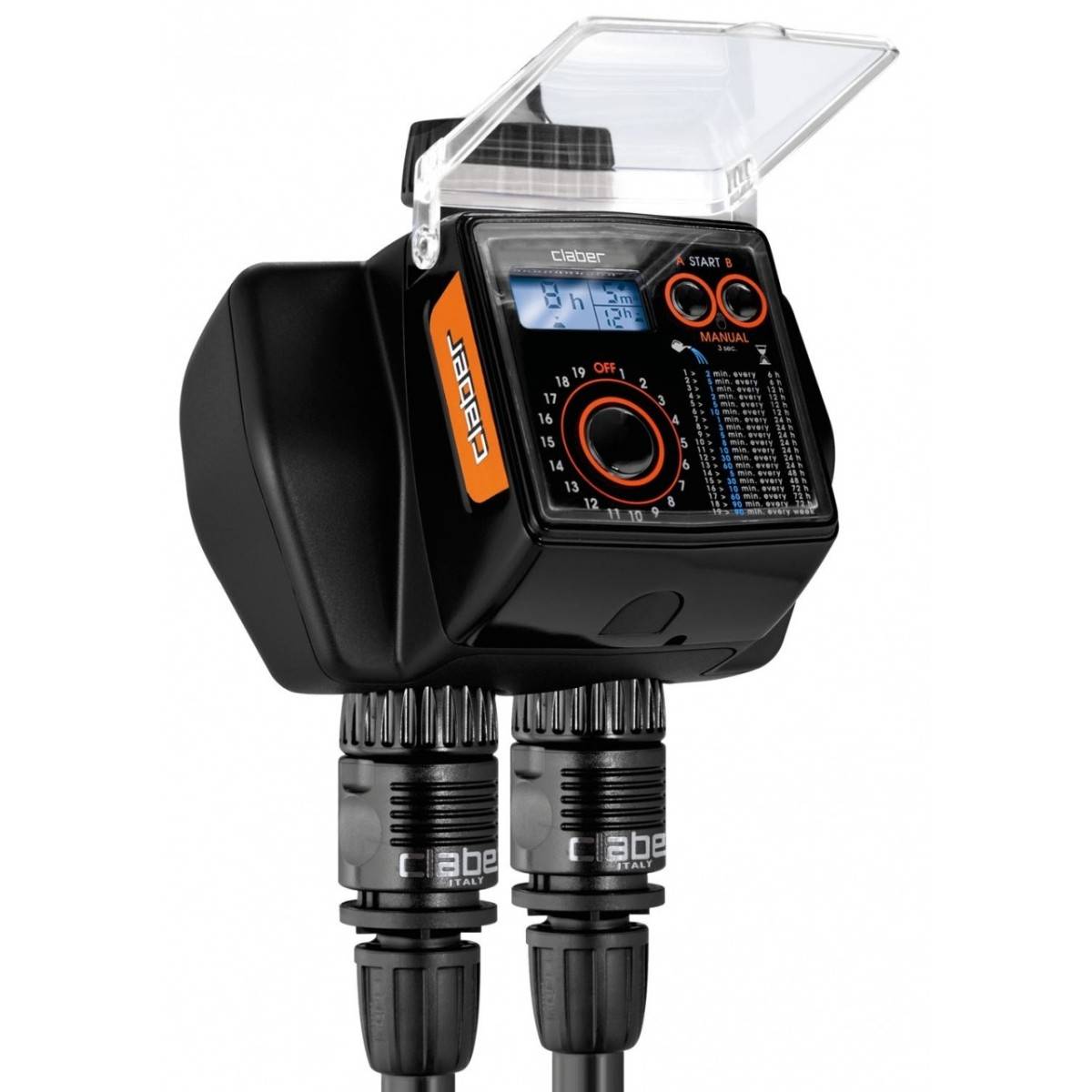 Claber - Programmateur Claber Dual Logic 8485 Ø d'entrée 3/4" 0.2 à 12 bar 19 programmes