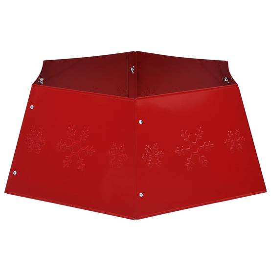 Jupe de sapin de Noël - Robe de sapin - Tapis de sapin Rouge Ø68x25 cm - Image 5