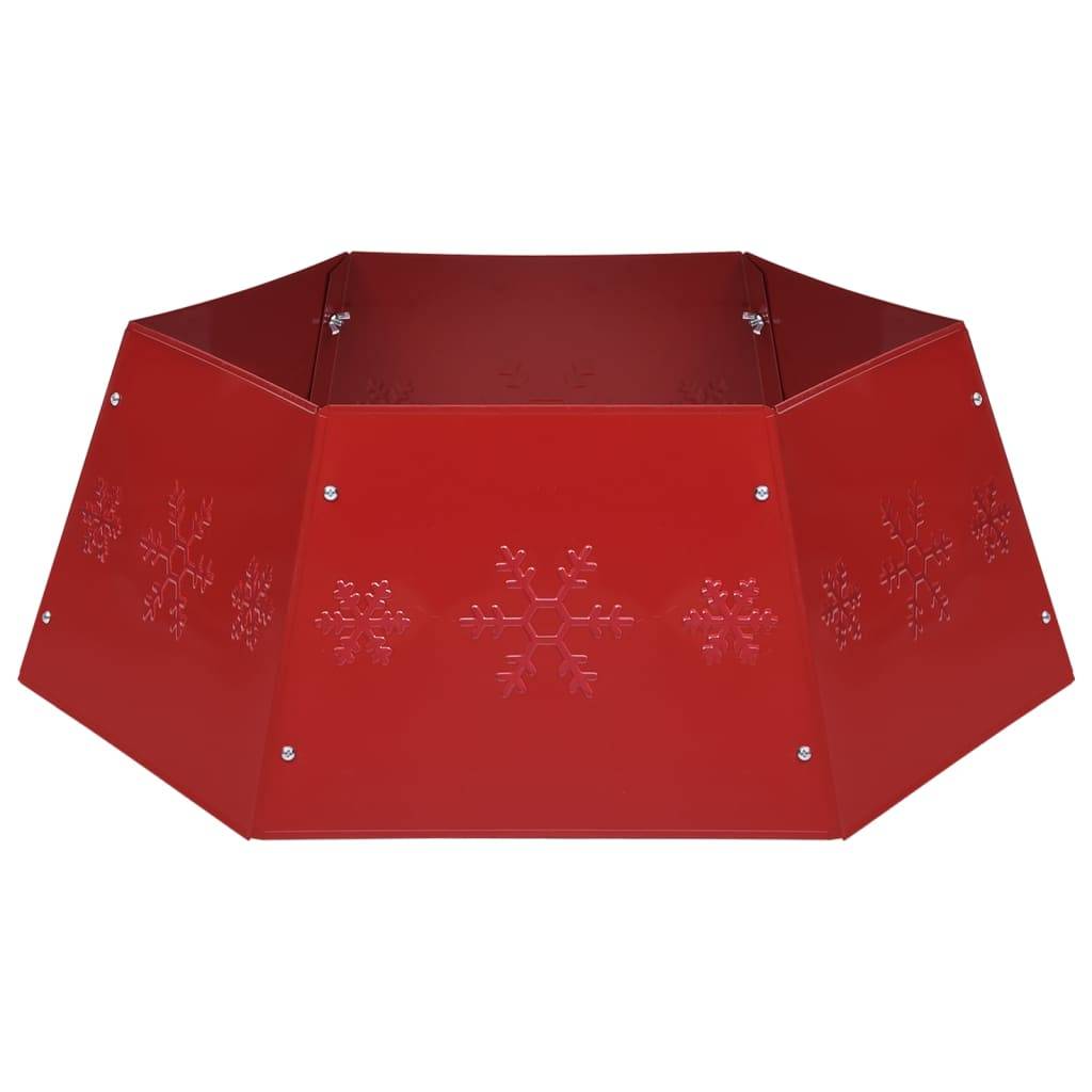 Jupe de sapin de Noël - Robe de sapin - Tapis de sapin Rouge Ø68x25 cm - Image 1