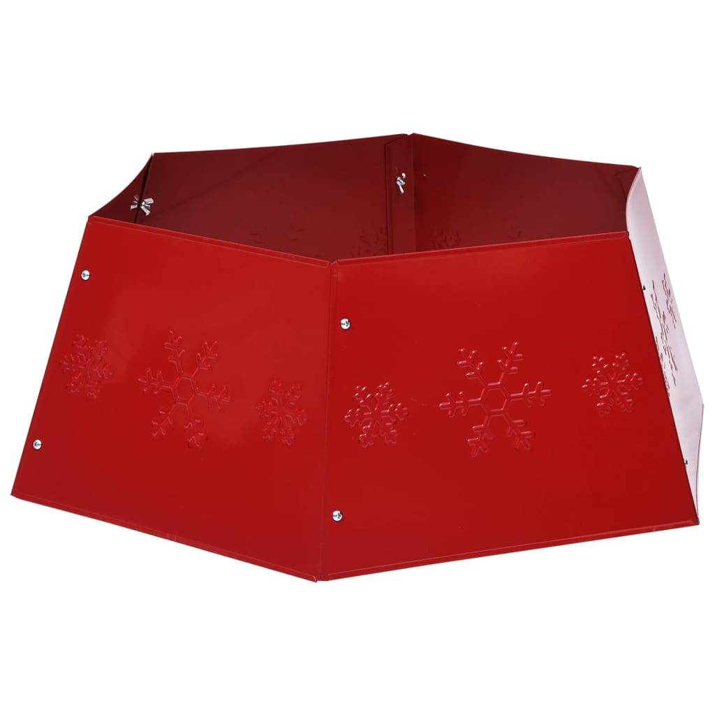 Jupe de sapin de Noël - Robe de sapin - Tapis de sapin Rouge Ø68x25 cm - Image 4