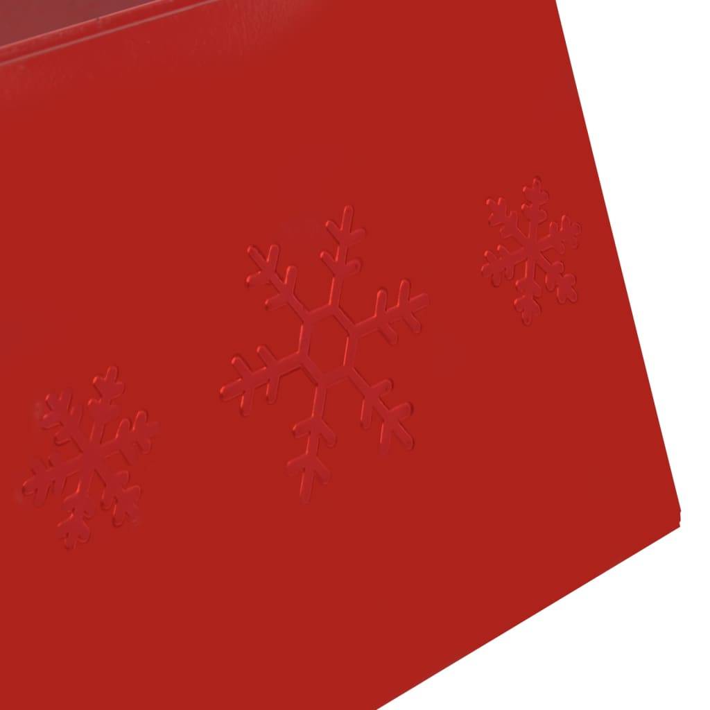 Jupe de sapin de Noël - Robe de sapin - Tapis de sapin Rouge Ø68x25 cm - Image 6