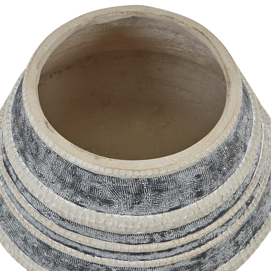 Cache-pot d'extérieur Fibre d'argile Beige ATHAEA - Beliani - Image 3
