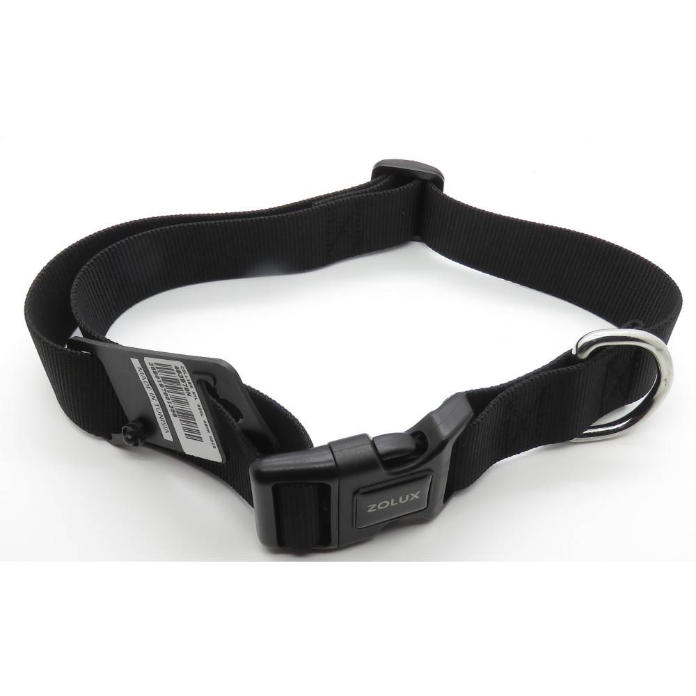 Zolux - collier nylon 50 - 80  cm x 40 mm  noir pour chien. - Image 4
