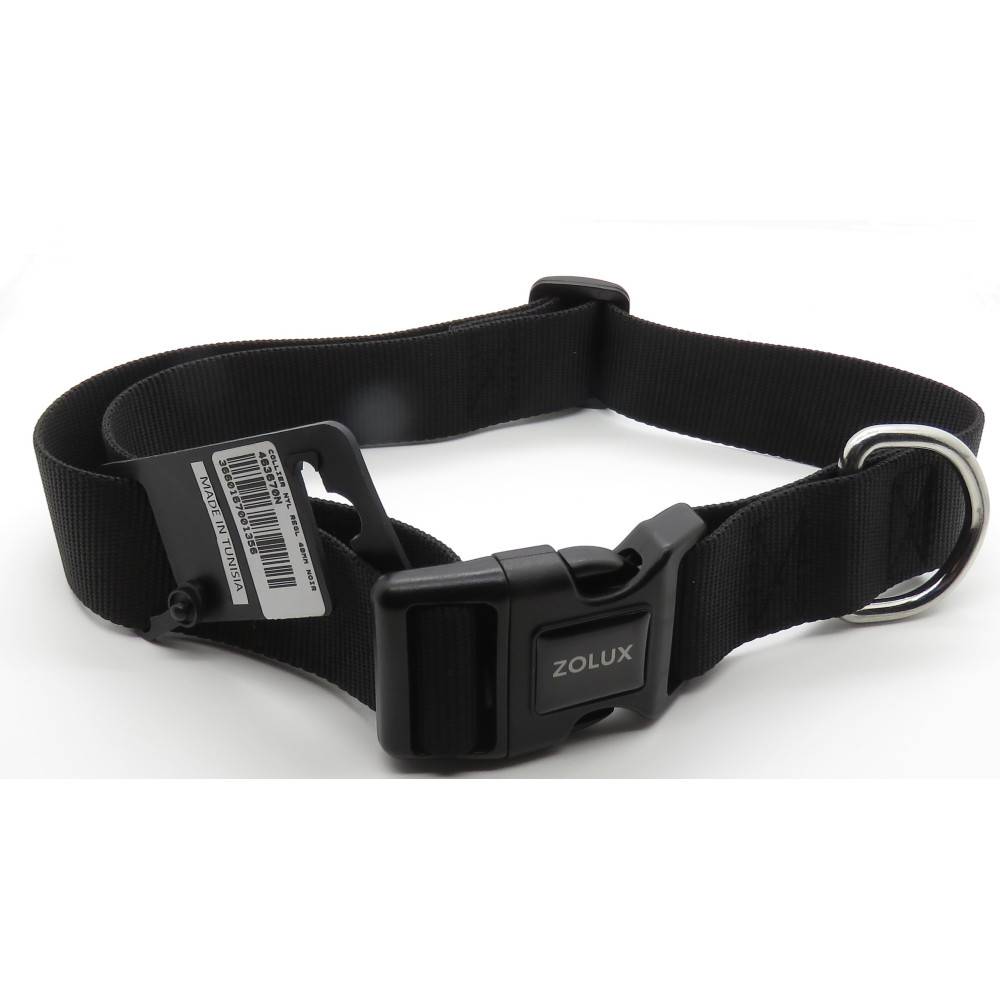 Zolux - collier nylon 50 - 80  cm x 40 mm  noir pour chien. - Image 3