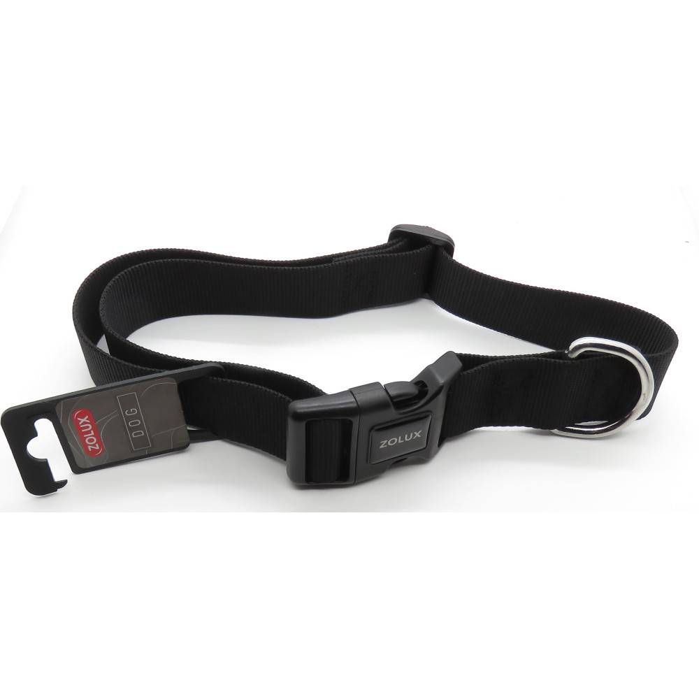 Zolux - collier nylon 50 - 80  cm x 40 mm  noir pour chien. - Image 1