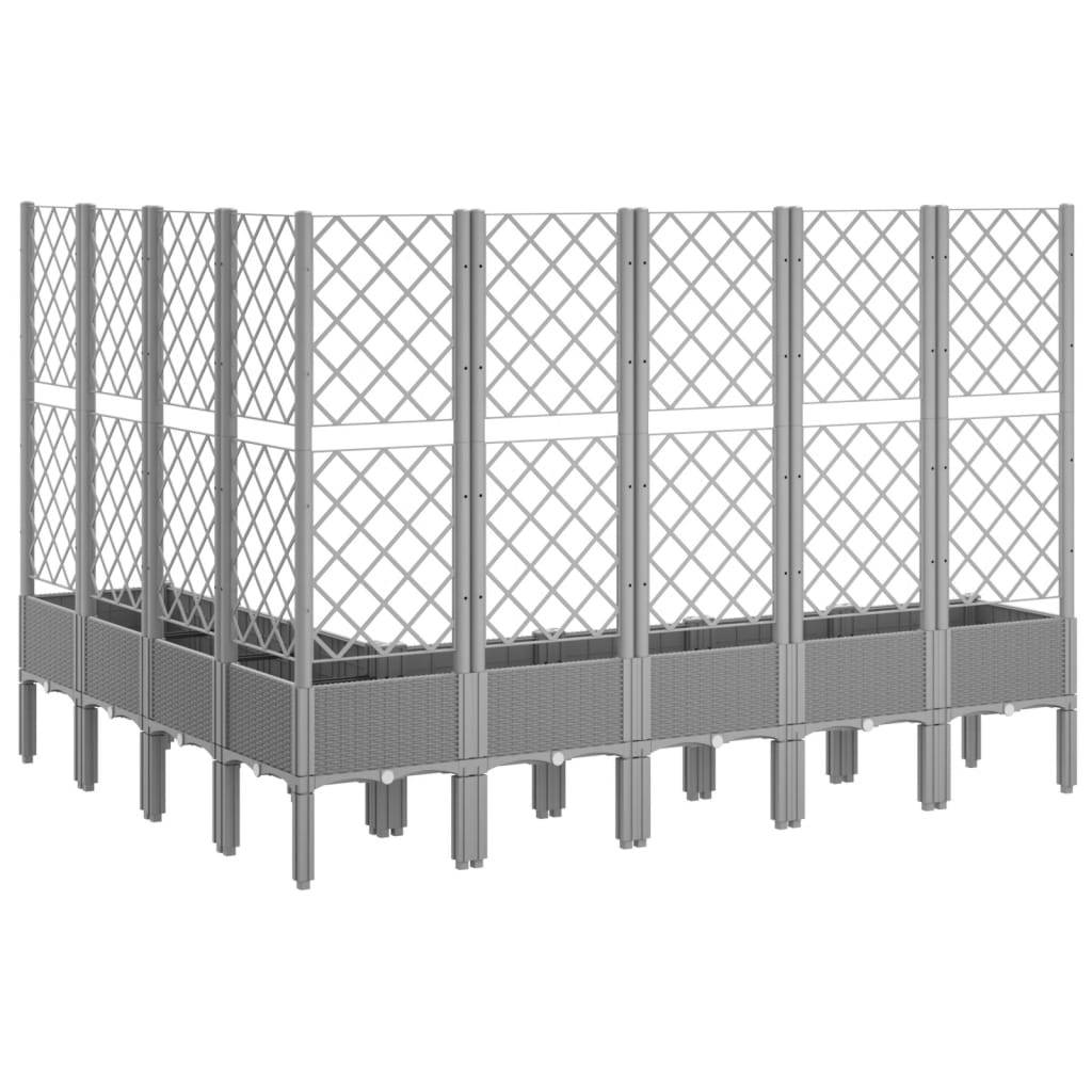 Vidaxl - Jardinière avec treillis gris clair 200x160x142 cm PP vidaXL 367942 - Image 6