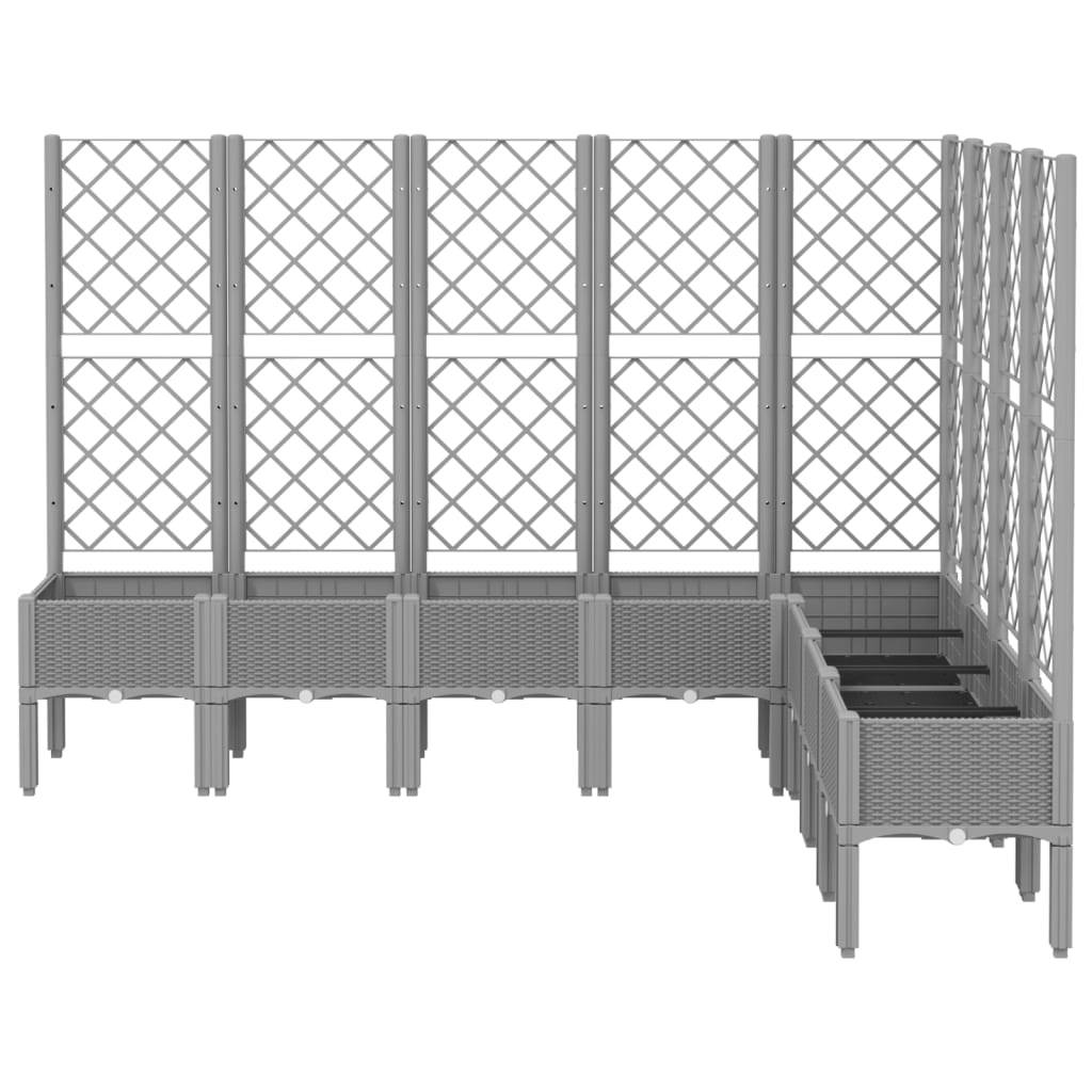 Vidaxl - Jardinière avec treillis gris clair 200x160x142 cm PP vidaXL 367942 - Image 9