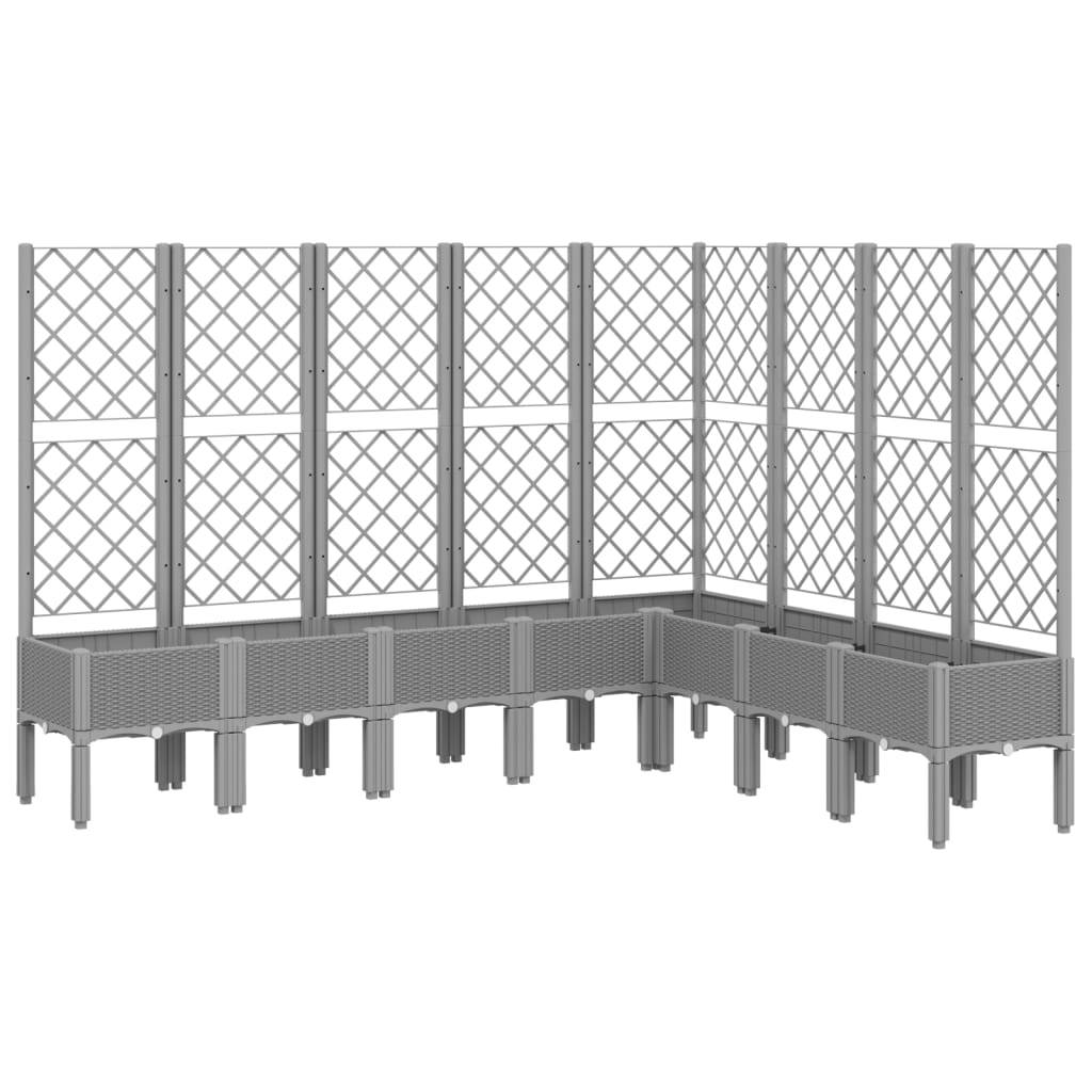 Vidaxl - Jardinière avec treillis gris clair 200x160x142 cm PP vidaXL 367942 - Image 2