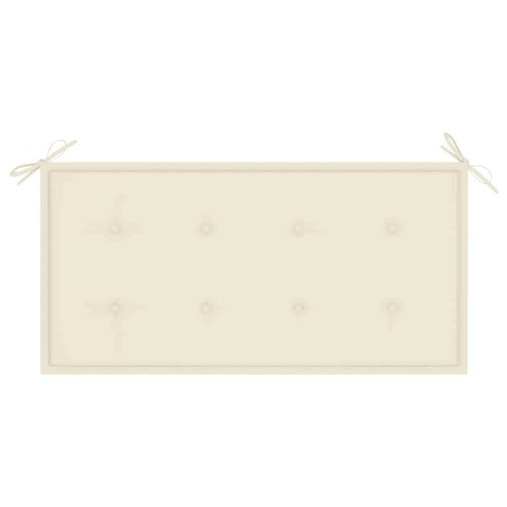 PANGIVO - Banc de jardin bois de teck crème 112 x 55 x 94 cm - PANGIVO - Image 6