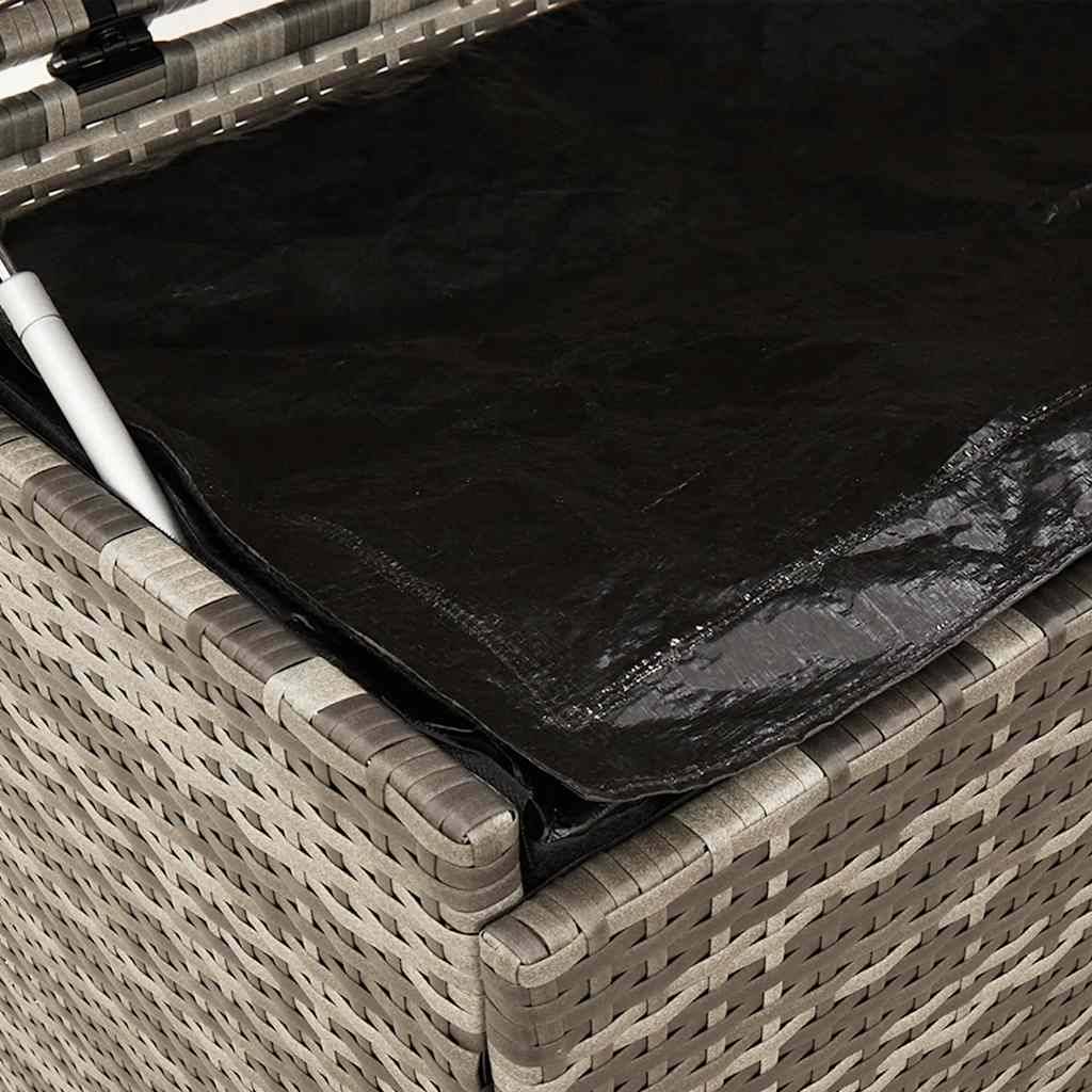PANGIVO - Coffre de jardin résine tressée gris 110 x 55 x 73 cm - PANGIVO - Image 8