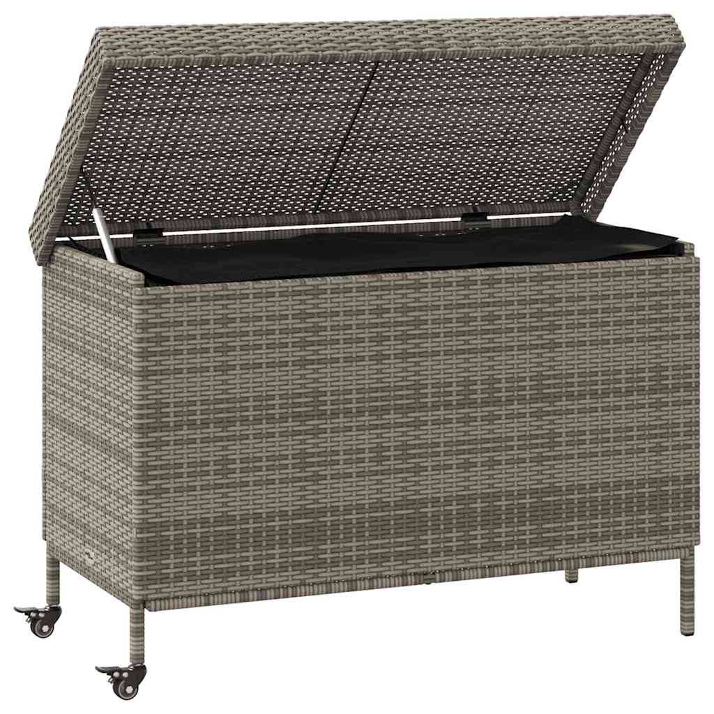 PANGIVO - Coffre de jardin résine tressée gris 110 x 55 x 73 cm - PANGIVO - Image 3