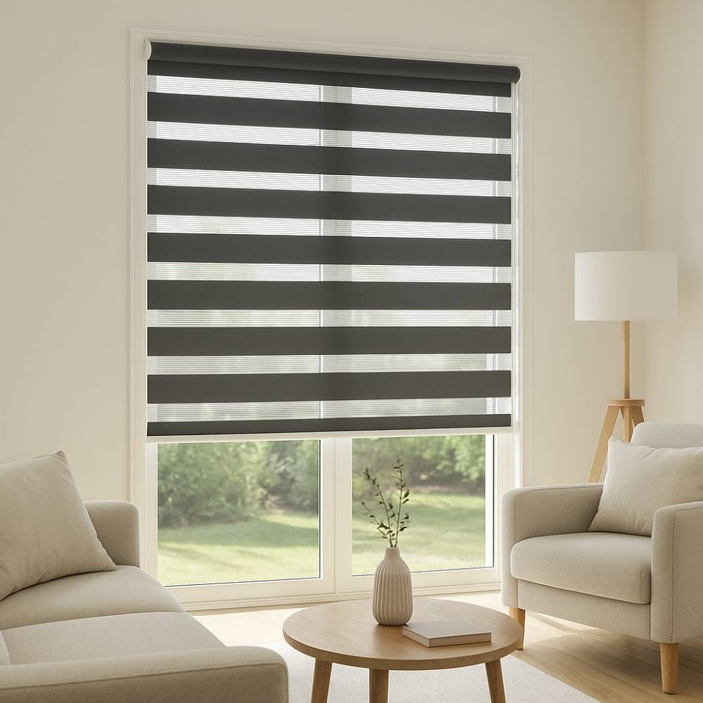 Sans Marque - Store enrouleur occultant 60 x 120 Gris - Image 3