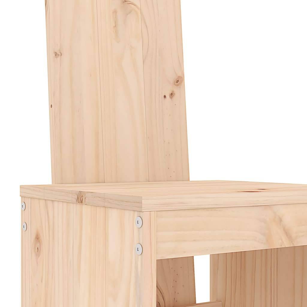 Tabourets de bar bois massif pin 40 x 42 x 120 cm (lot de 2) - PANGIVO - Image 7
