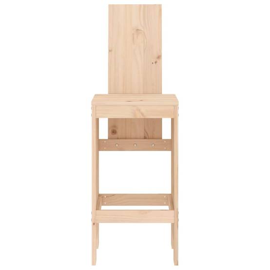 Tabourets de bar bois massif pin 40 x 42 x 120 cm (lot de 2) - PANGIVO - Image 4