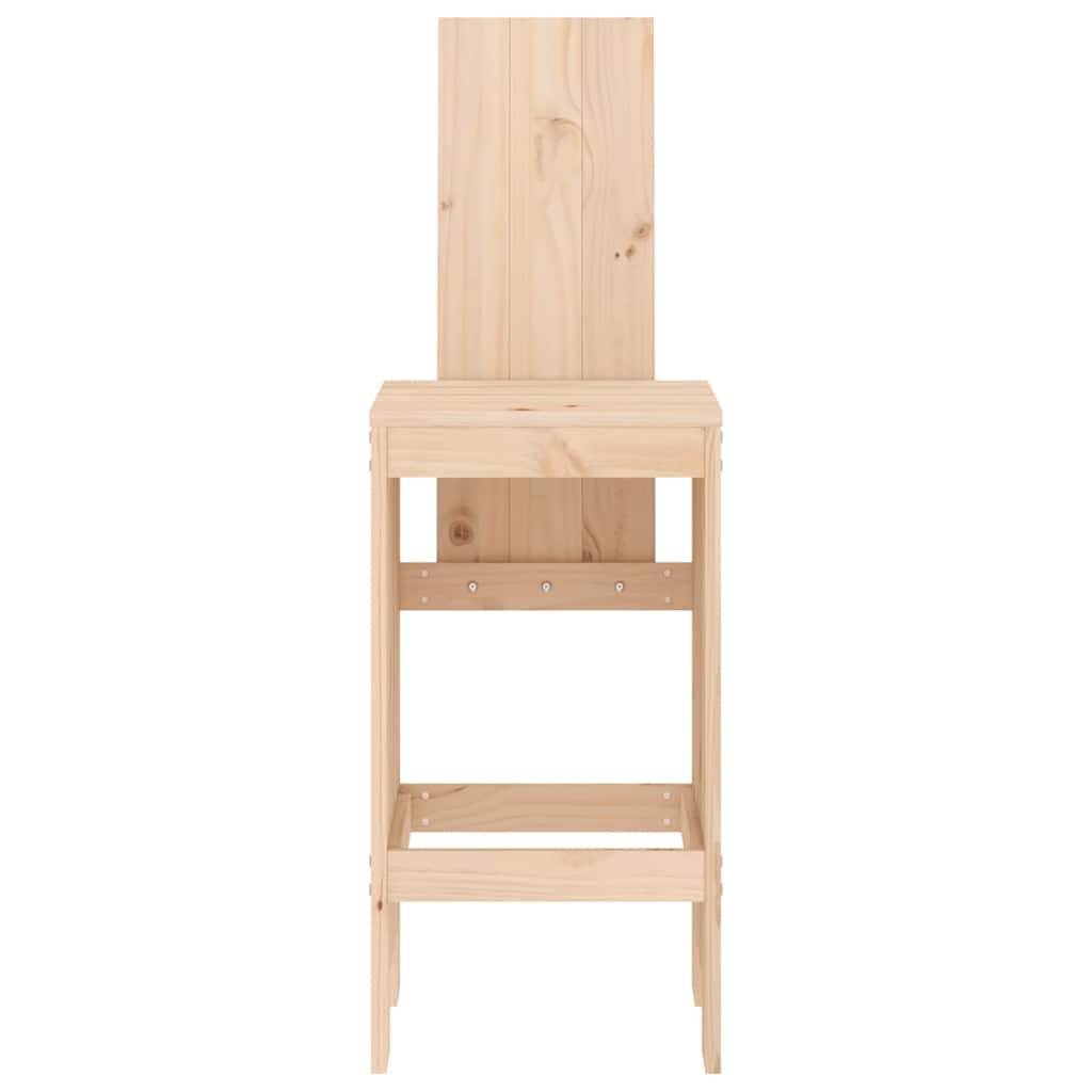 Tabourets de bar bois massif pin 40 x 42 x 120 cm (lot de 2) - PANGIVO - Image 4