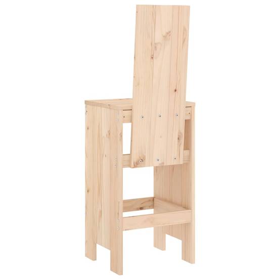 Tabourets de bar bois massif pin 40 x 42 x 120 cm (lot de 2) - PANGIVO - Image 6