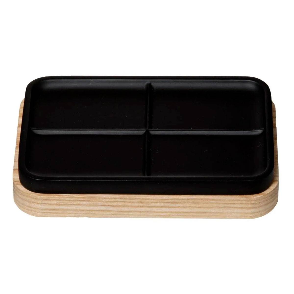 Porte Savon en Résine "Natureo" 13cm Noir