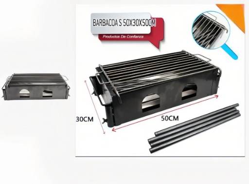 Sans Marque - Compact Portable Barbacoa Grill 50*30*50cm | Charcoal BBQ for Picnics, Camping & Backyard Use - Image 1
