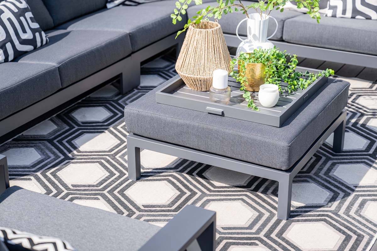 Garden Impressions - Salon de jardin Lincoln 4-pcs noir charbon/noir reflex - Garden Impressions - Image 6