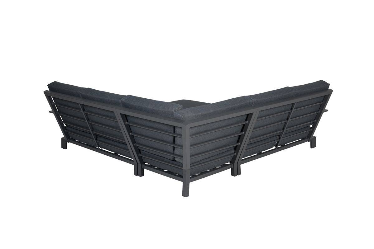 Garden Impressions - Salon de jardin Lincoln 4-pcs noir charbon/noir reflex - Garden Impressions - Image 2