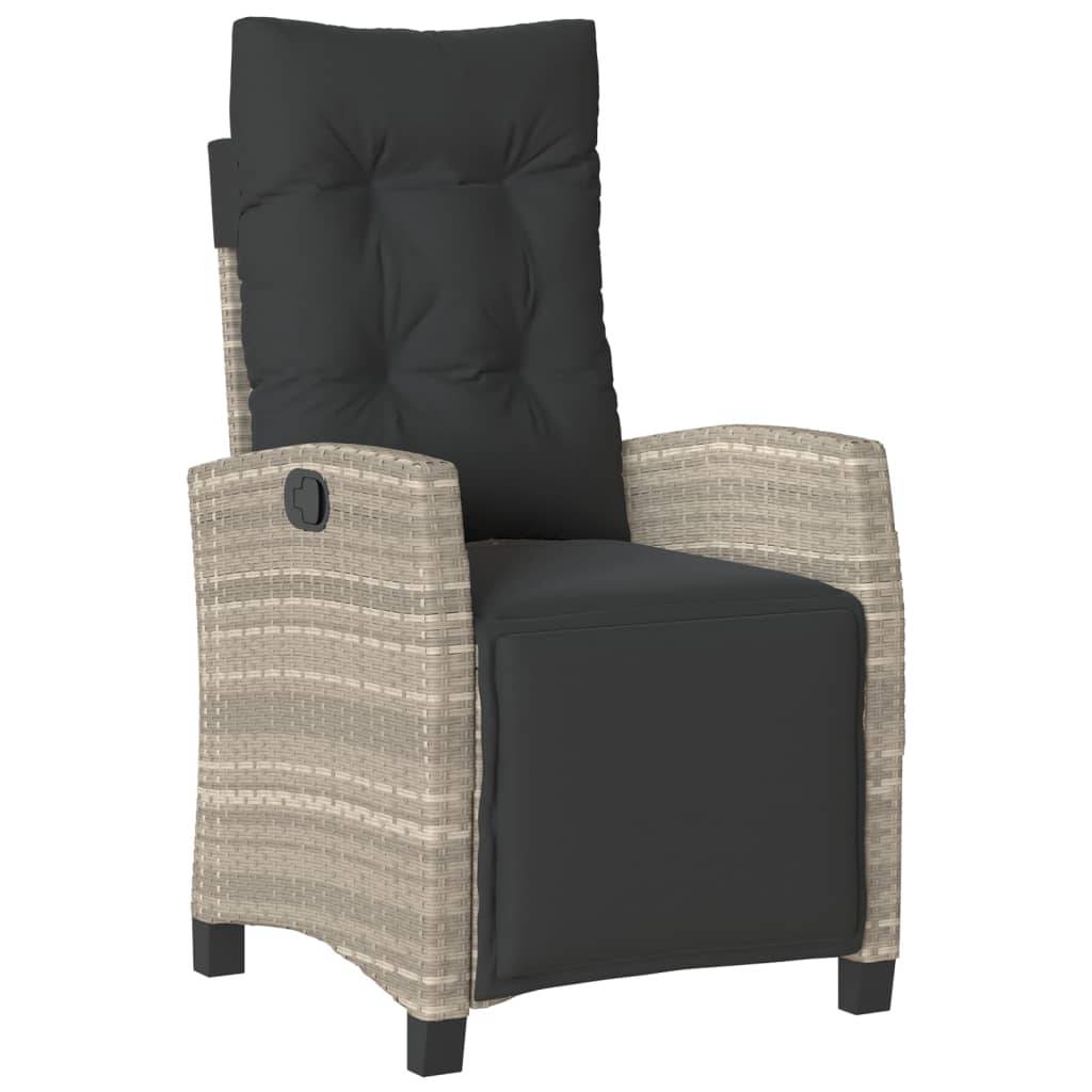 Chaise bois composite 1 places rotin gris  57 x 66 x 93 cm  - Prolenta premium  p390.4 - Image 1
