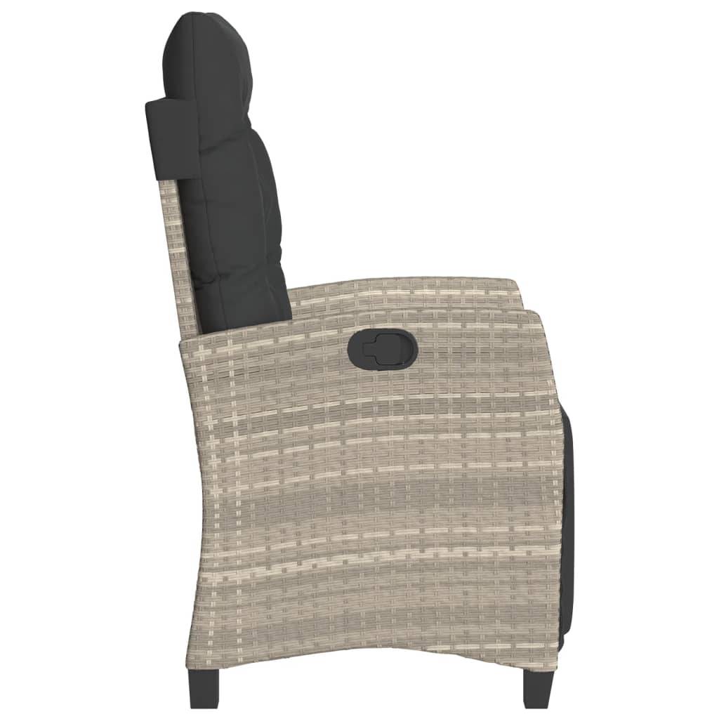 Chaise bois composite 1 places rotin gris  57 x 66 x 93 cm  - Prolenta premium  p390.4 - Image 5