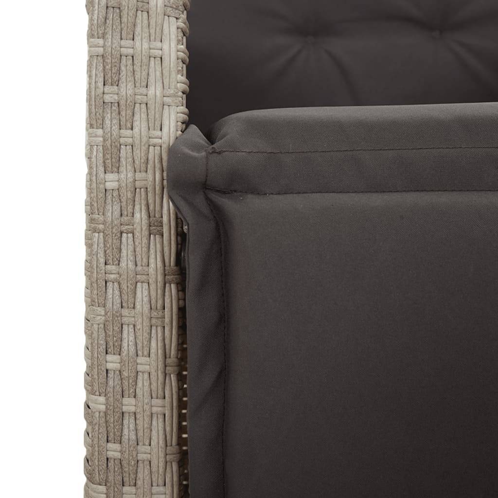 Chaise bois composite 1 places rotin gris  57 x 66 x 93 cm  - Prolenta premium  p390.4 - Image 9