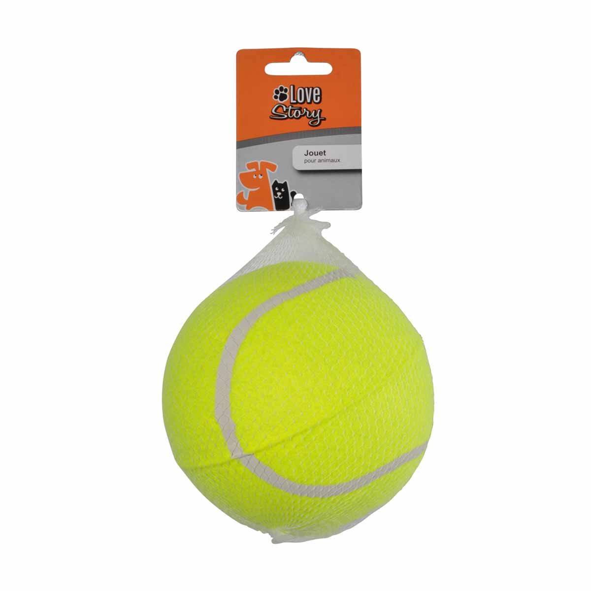Love Story - Jouet pour Chien "Balle de Tennis" 13cm Jaune - Image 2