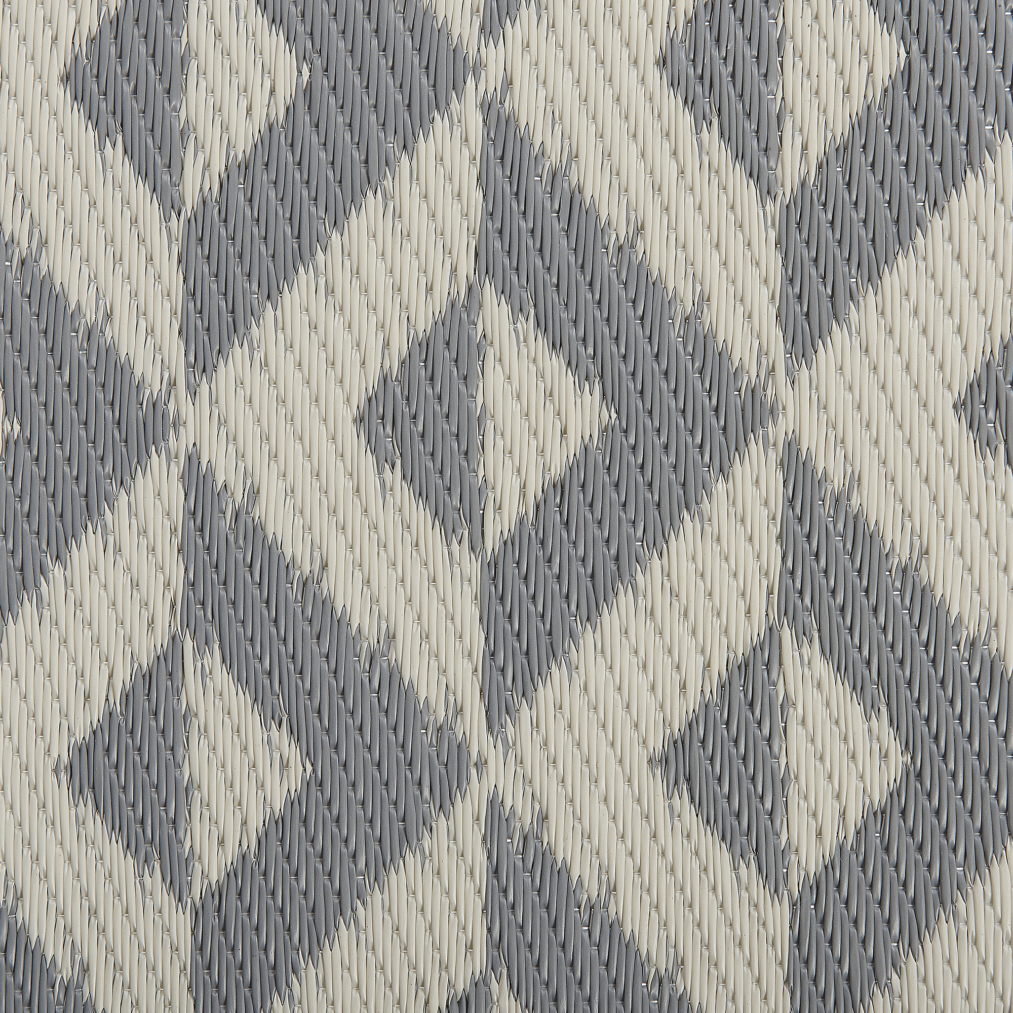 Beliani - Tapis Extérieur et Intérieur Polyvalent Gris et Blanc en Polypropylène Motif Géométrique 3D pour Salon ou Terrasse 120 x 180 cm Beliani - Image 6