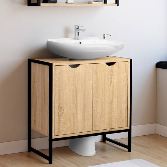 Meuble sous lavabo salle de bain DETROIT design industriel - Image 1
