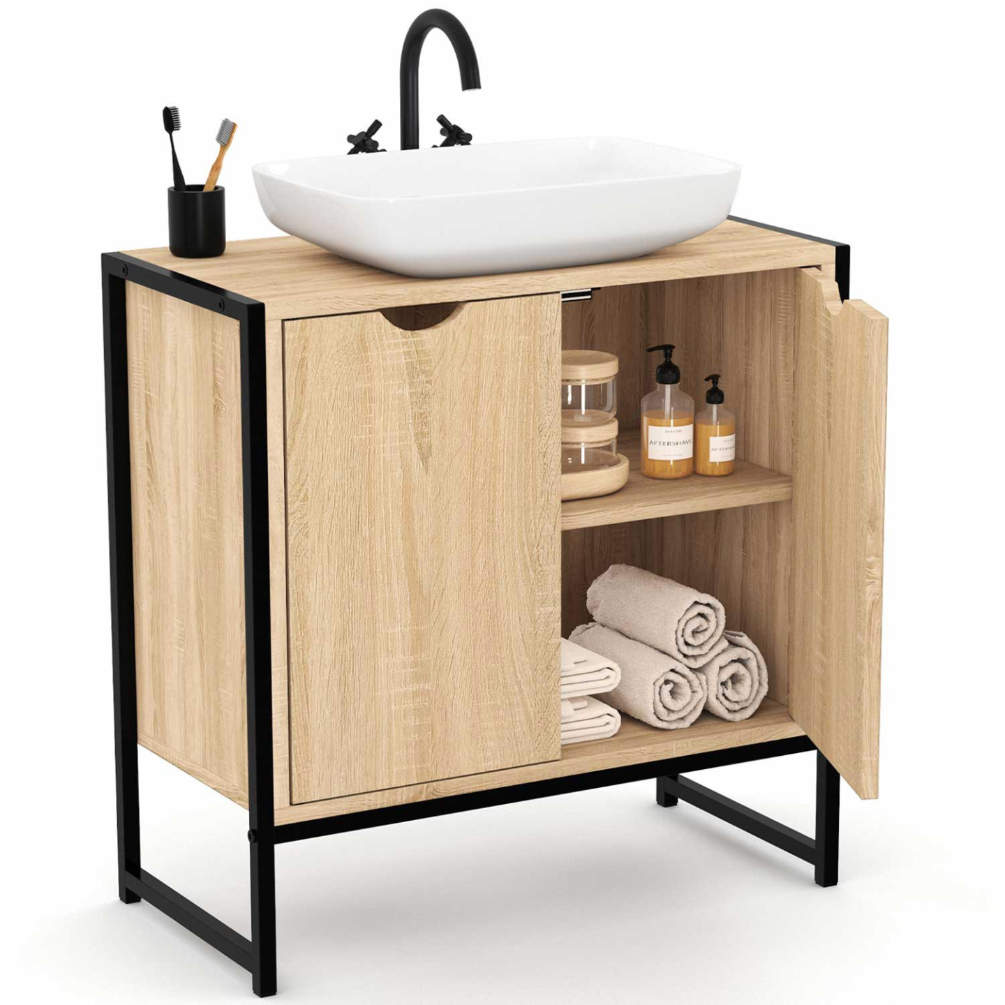Meuble sous lavabo salle de bain DETROIT design industriel - Image 4
