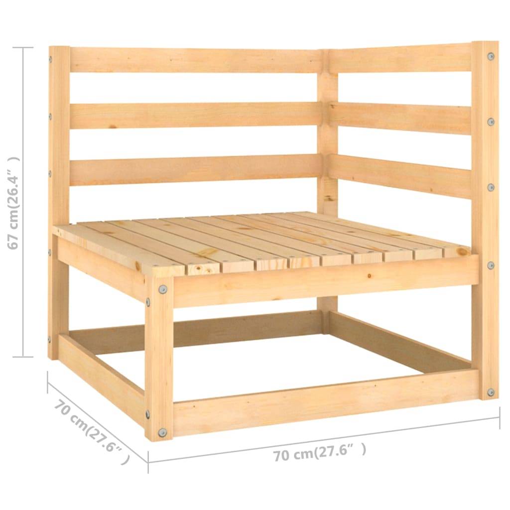 Helloshop26 - Salon de jardin meuble d'extérieur ensemble de mobilier 7 pièces avec coussins bois de pin massif - Image 6