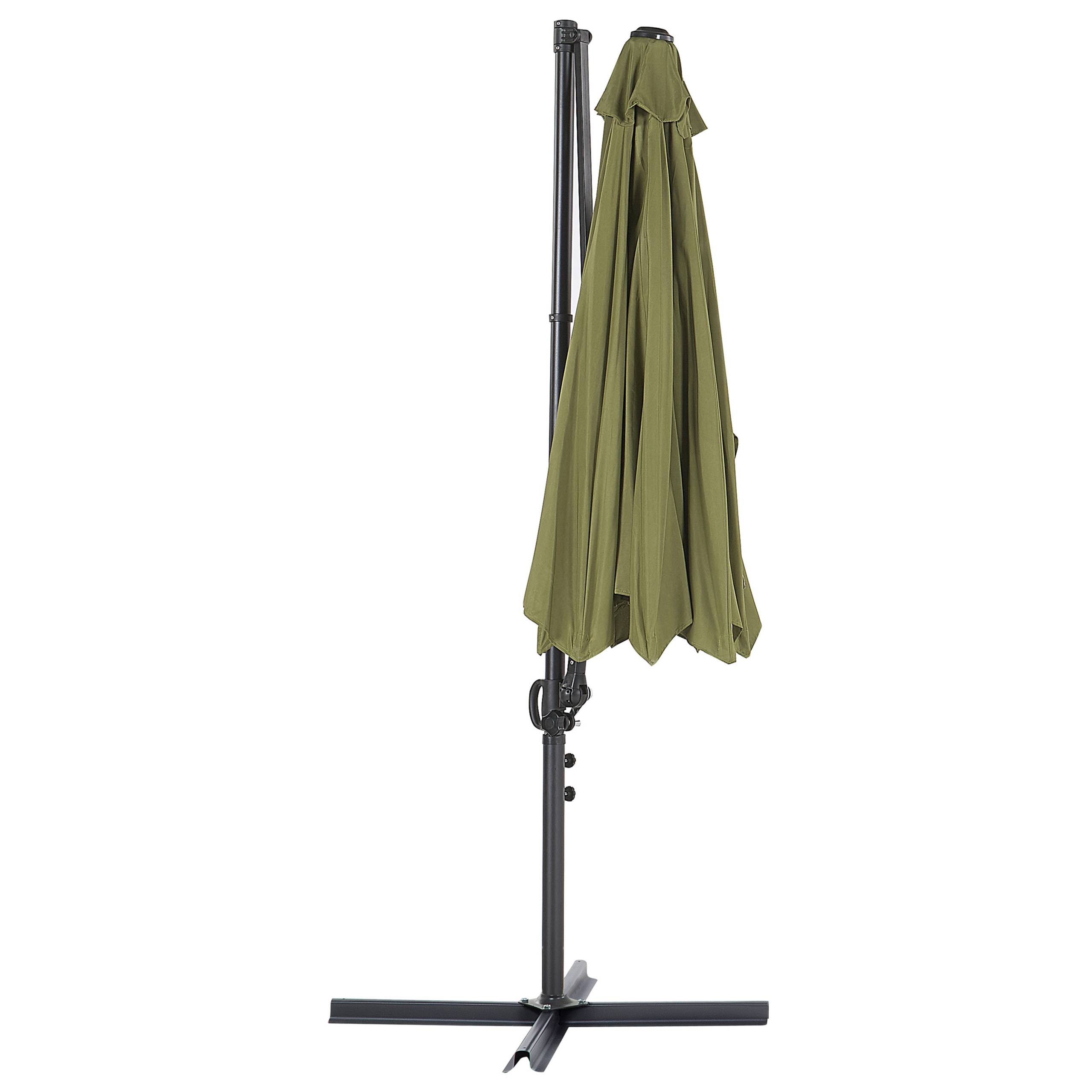 Beliani - Parasol déporté Tissu Vert olive SAVONA II - Beliani - Image 5