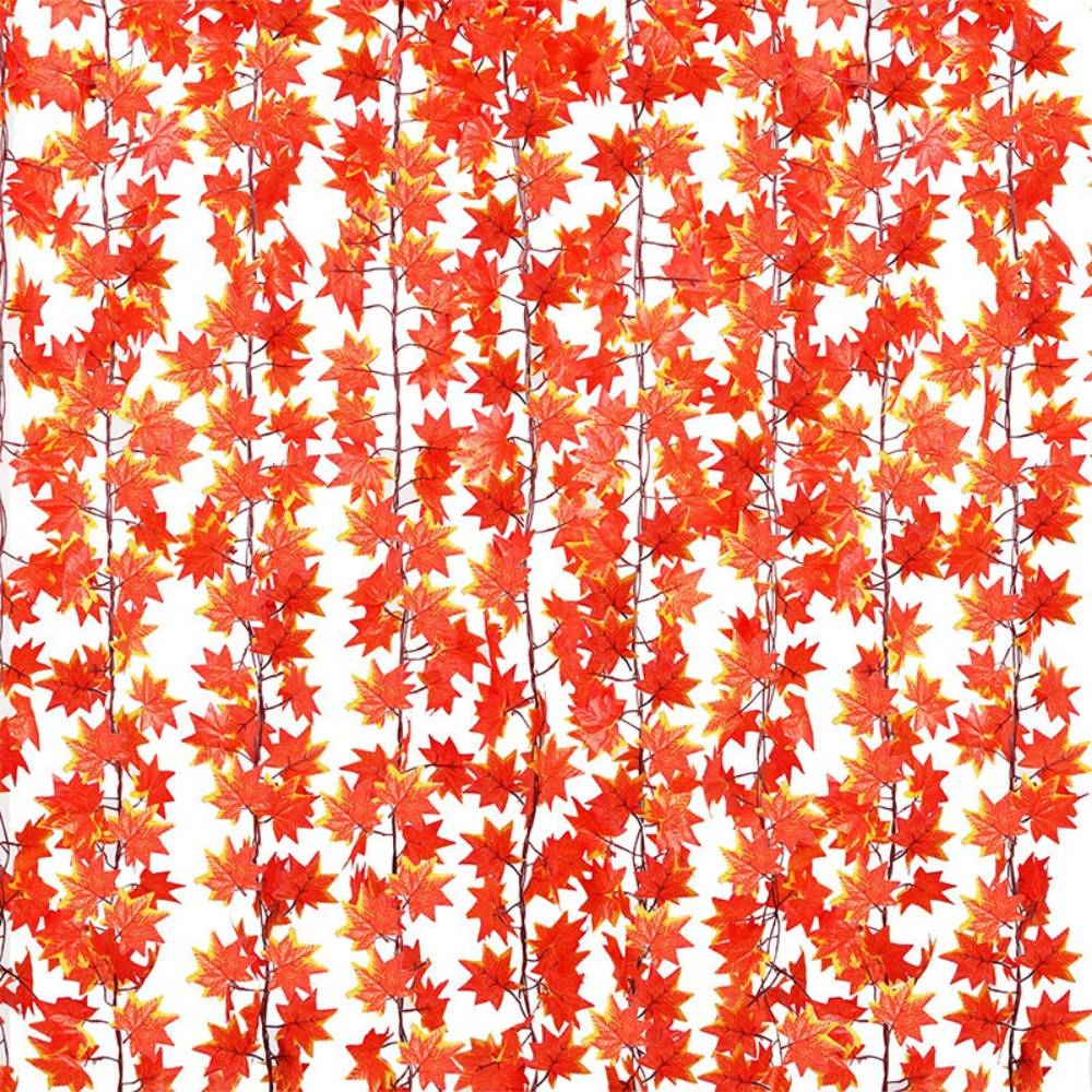 Guirlande de Feuilles d'Érable Artificielles Automne - Lot de 12 Pièces - Décoration Saisonnière - Lytech - Image 5