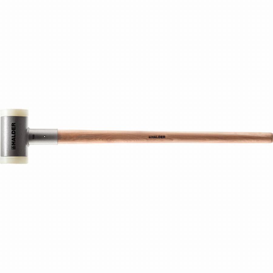 Maillet sans rebond, avec manche, vernis, en Hickory réduisant les vibrations, ergonomique - D=80 mm / Poids=3600 g - 3366.0S3