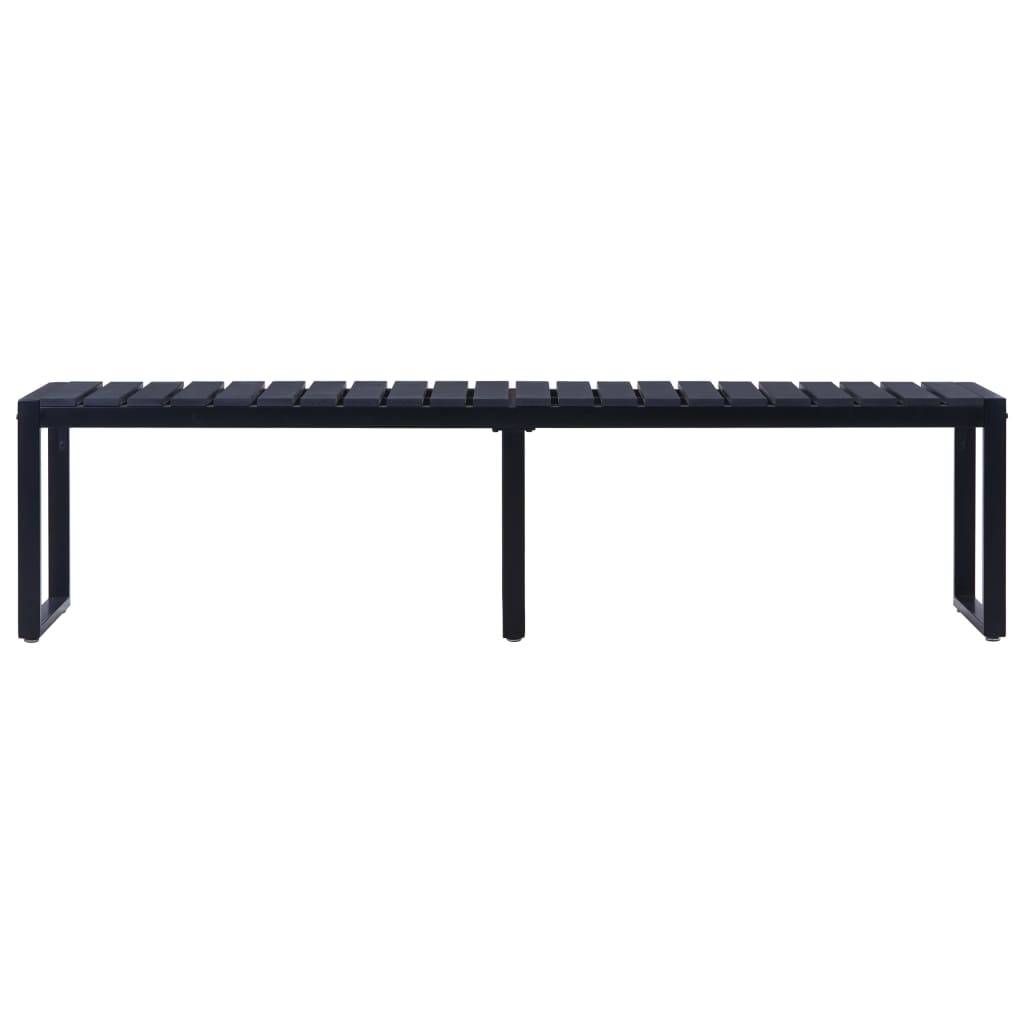 PANGIVO - Banc de jardin PS et fer noir 180 x 40 x 45 cm - PANGIVO - Image 2
