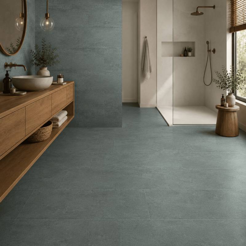 Dalle SPC clipsable sol et mur 11,16 m² béton ciré - 305 x 610 mm, usure 0,5 mm - Coloris - Béton ciré - Image 4