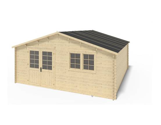 Altanka - Abri de jardin en bois - 6x6 m + terrasse avec balustrade et avant-toit en bois - 48 m2 - DOM749+DOM553+DOM555+POD04 - ALTANKA - Image 7