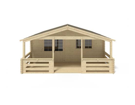 Altanka - Abri de jardin en bois - 6x6 m + terrasse avec balustrade et avant-toit en bois - 48 m2 - DOM749+DOM553+DOM555+POD04 - ALTANKA - Image 6