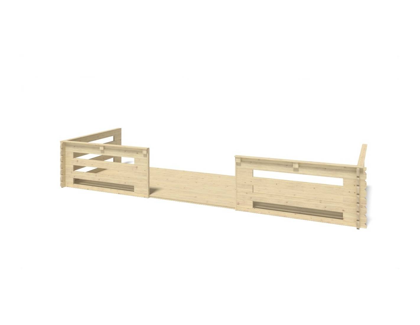 Altanka - Abri de jardin en bois - 6x6 m + terrasse avec balustrade et avant-toit en bois - 48 m2 - DOM749+DOM553+DOM555+POD04 - ALTANKA - Image 9